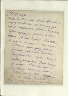Listy Stanisława Ignacego Witkiewicza do żony Jadwigi z Unrugów Witkiewiczowej. List z 18.06.1937.