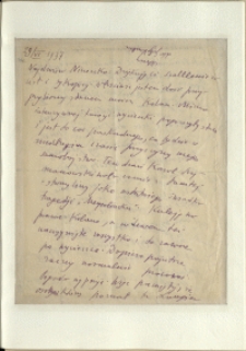Listy Stanisława Ignacego Witkiewicza do żony Jadwigi z Unrugów Witkiewiczowej. List z 29.06.1937.