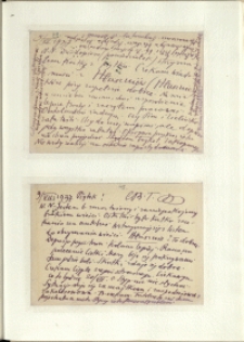 Listy Stanisława Ignacego Witkiewicza do żony Jadwigi z Unrugów Witkiewiczowej. Kartka pocztowa z 05.07.1937. Kartka pocztowa z 09.07.1937.