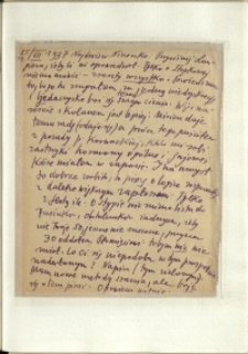 Listy Stanisława Ignacego Witkiewicza do żony Jadwigi z Unrugów Witkiewiczowej. List z 25.07.1937.