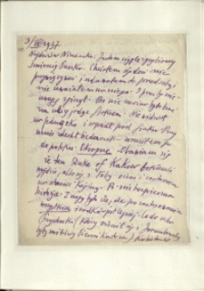 Listy Stanisława Ignacego Witkiewicza do żony Jadwigi z Unrugów Witkiewiczowej. List z 03.09.1937.