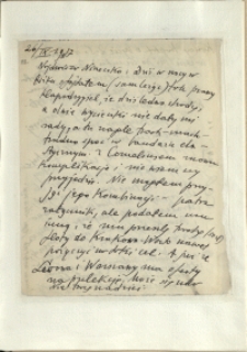 Listy Stanisława Ignacego Witkiewicza do żony Jadwigi z Unrugów Witkiewiczowej. List z 26.09.1937.