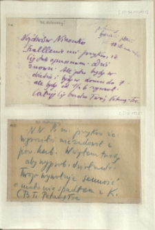 Listy Stanisława Ignacego Witkiewicza do żony Jadwigi z Unrugów Witkiewiczowej. List napisany pomiędzy 22 a 31.05.1937. List napisany pomiędzy styczniem a marcem 1937.