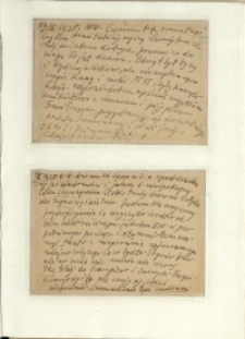Listy Stanisława Ignacego Witkiewicza do żony Jadwigi z Unrugów Witkiewiczowej. Kartka pocztowa z 19.02.1938. Kartka pocztowa z 20.02.1938.