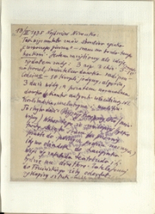 Listy Stanisława Ignacego Witkiewicza do żony Jadwigi z Unrugów Witkiewiczowej. List z 13.03.1938.