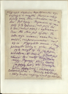 Listy Stanisława Ignacego Witkiewicza do żony Jadwigi z Unrugów Witkiewiczowej. List z 23.03.1938.