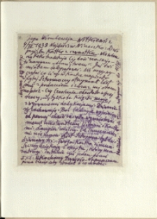 Listy Stanisława Ignacego Witkiewicza do żony Jadwigi z Unrugów Witkiewiczowej. List z 04.04.1938.