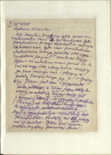 Listy Stanisława Ignacego Witkiewicza do żony Jadwigi z Unrugów Witkiewiczowej. List z 07.04.1938.