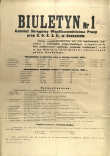 [Afisz] Biuletyn Nr 1