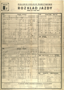 [Afisz] Rozkład Jazdy : ważny od 14 maja 1950 r.: arkusz III J