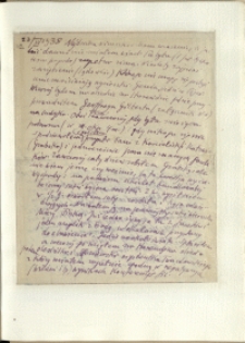 Listy Stanisława Ignacego Witkiewicza do żony Jadwigi z Unrugów Witkiewiczowej. List z 23.04.1938.