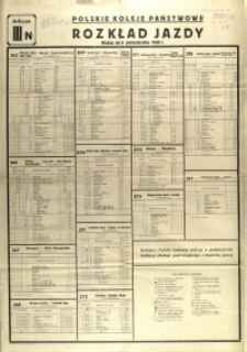 [Afisz] Rozkład Jazdy : ważny od 8 października 1950 r.: arkusz III N