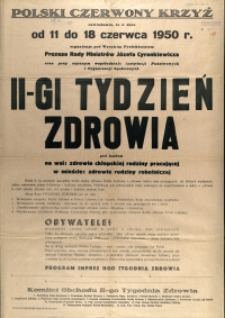 [Afisz] II-gi Tydzień Zdrowia