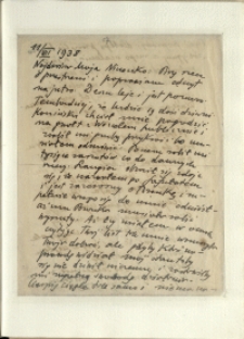 Listy Stanisława Ignacego Witkiewicza do żony Jadwigi z Unrugów Witkiewiczowej. List z 11.07.1938.