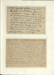 Listy Stanisława Ignacego Witkiewicza do żony Jadwigi z Unrugów Witkiewiczowej. Kartka pocztowa z 20.07.1938. Kartka pocztowa z 24.07.1937.