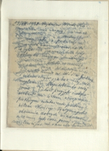 Listy Stanisława Ignacego Witkiewicza do żony Jadwigi z Unrugów Witkiewiczowej. List z 14.08.1938.