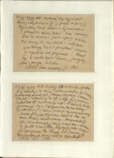 Listy Stanisława Ignacego Witkiewicza do żony Jadwigi z Unrugów Witkiewiczowej. Kartka pocztowa z 20.06.1939. Kartka pocztowa z 22.06.1939.