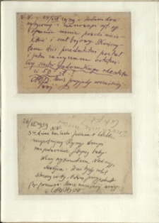 Listy Stanisława Ignacego Witkiewicza do żony Jadwigi z Unrugów Witkiewiczowej. Kartka pocztowa z 24.08.1939. Kartka pocztowa z 26.06.1939.
