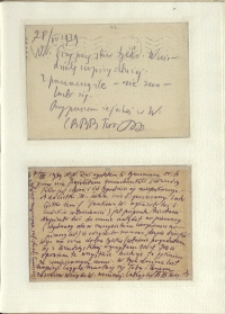 Listy Stanisława Ignacego Witkiewicza do żony Jadwigi z Unrugów Witkiewiczowej. Kartka pocztowa z 28.07.1939. Kartka pocztowa z 07.08.1939.