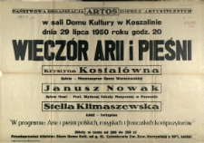 [Afisz] Wieczór Arii i Pieśni