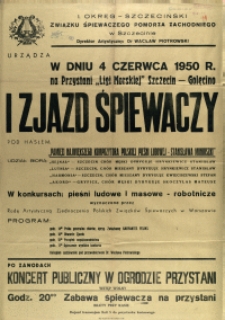 [Afisz] I Zjazd Śpiewaczy