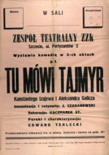 [Afisz] Tu mówi Tajmyr