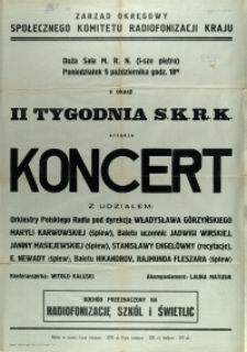 [Afisz] Koncert z okazji II Tygodnia S.K.R.K.