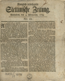 Königlich privilegirte Stettinische Zeitung. 1769 No. 10