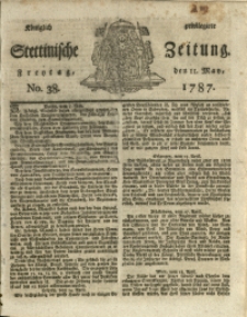 Königlich privilegirte Stettinische Zeitung. 1787 No. 38 + Beylage