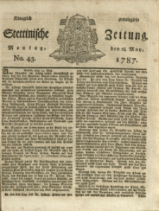 Königlich privilegirte Stettinische Zeitung. 1787 No. 43 + Beylage