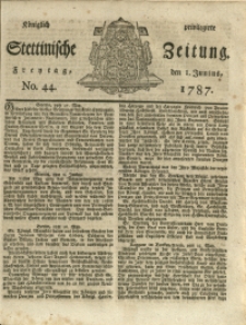 Königlich privilegirte Stettinische Zeitung. 1787 No. 44 + Beylage