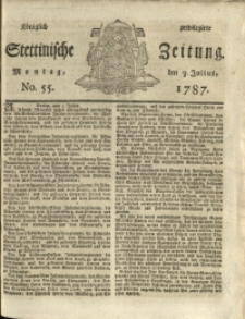 Königlich privilegirte Stettinische Zeitung. 1787 No. 55 + Beylage