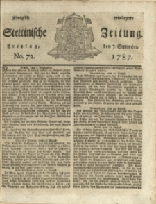 Königlich privilegirte Stettinische Zeitung. 1787
