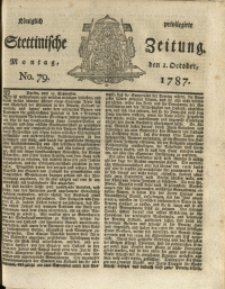 Königlich privilegirte Stettinische Zeitung. 1787 No. 79