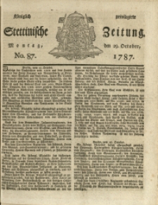 Königlich privilegirte Stettinische Zeitung. 1787 No. 87 + Beylage