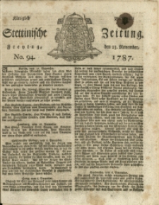 Königlich privilegirte Stettinische Zeitung. 1787 No. 94