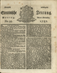 Königlich privilegirte Stettinische Zeitung. 1787 No. 95 + Beylage