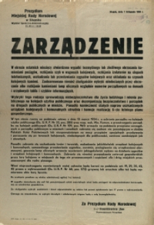 [Afisz] Zarządzenie : [przeciwdziałanie niszczeniu mienia kolejowego]