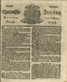 Königlich privilegirte Stettinische Zeitung. 1788 No. 40