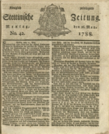 Königlich privilegirte Stettinische Zeitung. 1788 No. 42 + Beylage