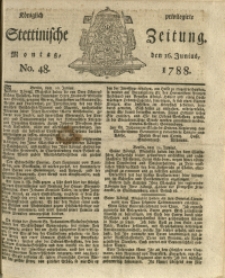 Königlich privilegirte Stettinische Zeitung. 1788 No. 48