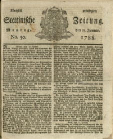 Königlich privilegirte Stettinische Zeitung. 1788 No. 50