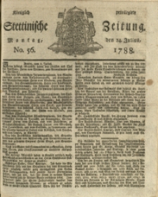 Königlich privilegirte Stettinische Zeitung. 1788 No. 56 + Beylage