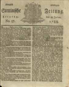 Königlich privilegirte Stettinische Zeitung. 1788 No. 57 + Beylage