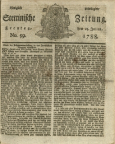 Königlich privilegirte Stettinische Zeitung. 1788 No. 59