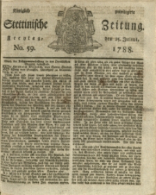 Königlich privilegirte Stettinische Zeitung. 1788 No. 59