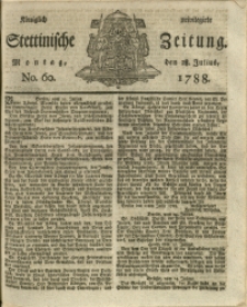 Königlich privilegirte Stettinische Zeitung. 1788 No. 60 + Beylage