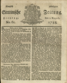 Königlich privilegirte Stettinische Zeitung. 1788 No. 61 + Beylage