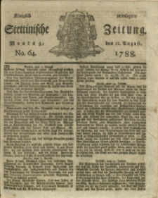 Königlich privilegirte Stettinische Zeitung. 1788 No. 64