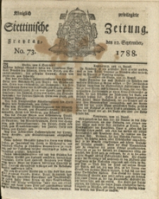 Königlich privilegirte Stettinische Zeitung. 1788 No. 73 + Beylage